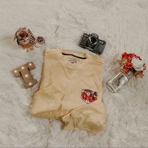 Unisex Trendy Buttercup Embroidered Pullover SZ L